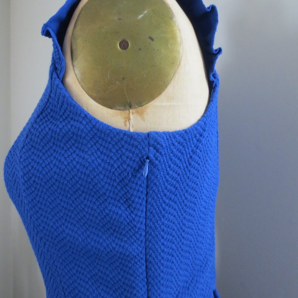 Elle - Retro Fitted Blue Dress - NWOT - Picture 6 of 8